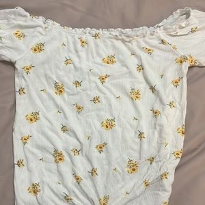 Off shoulder crop top